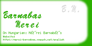 barnabas merei business card